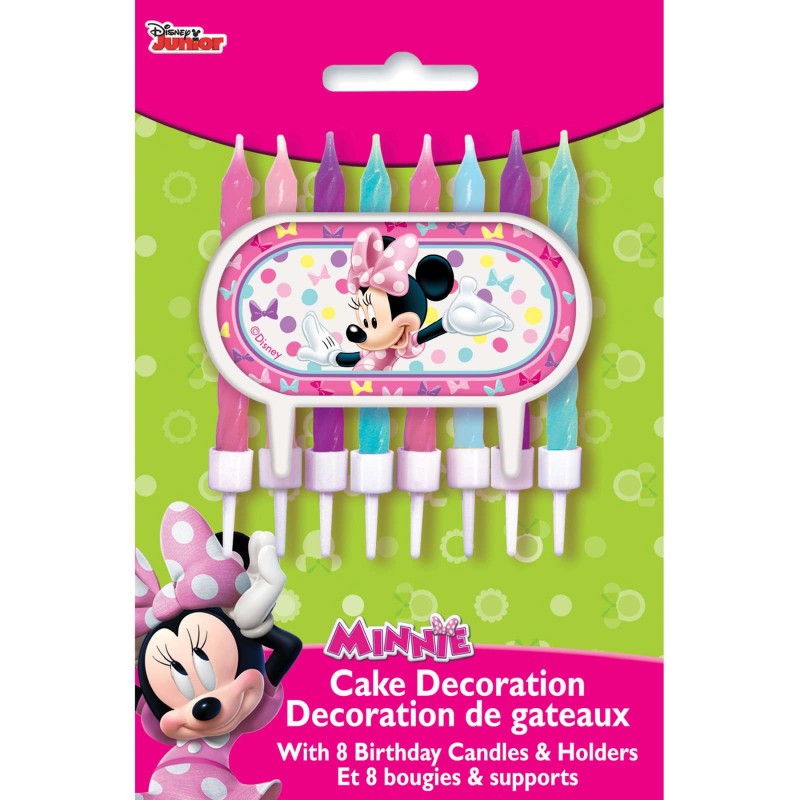 Minnie Mouse Cake Decoration Candles (Set of 9) | Discontinued Party Supplies