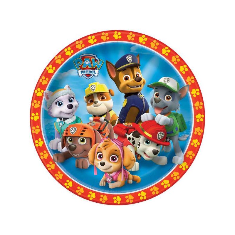 Paw Patrol Large Plates (Pack of 8) | Discontinued