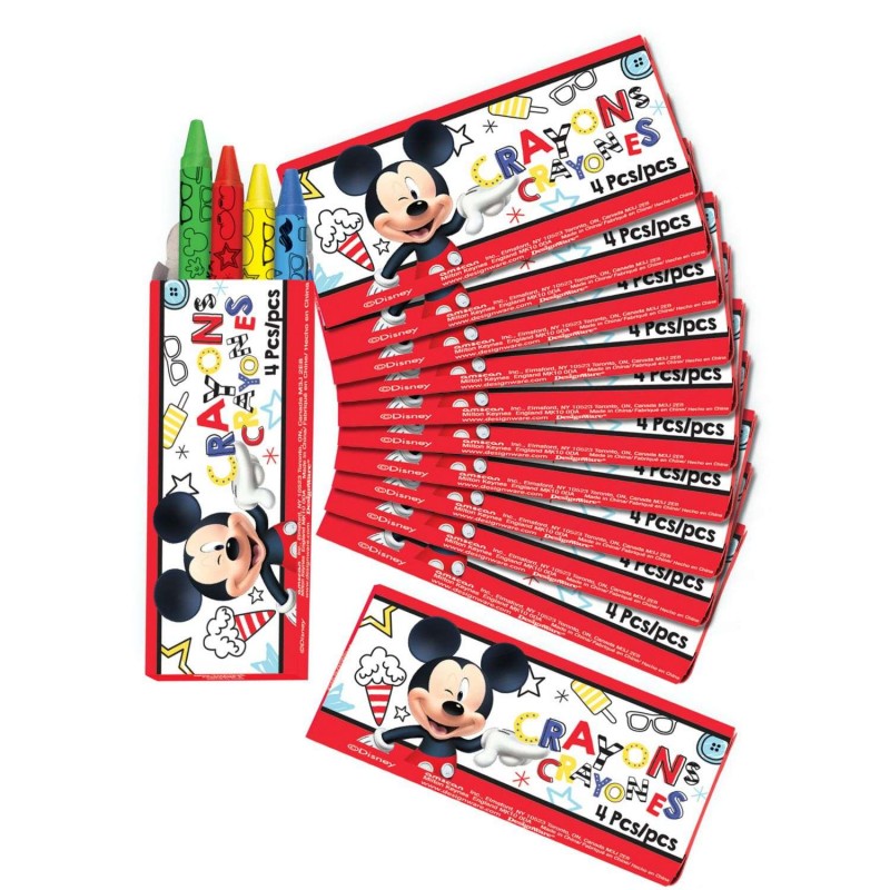 Mickey Mouse Mini Crayon Boxes (Pack of 12) | Discontinued Party Supplies