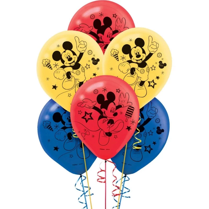 Mickey Mouse Latex Balloons (Pack of 6) | Discontinued Party Supplies