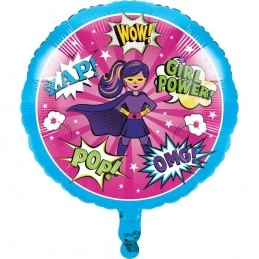 Superhero Girl Foil Balloon | Superhero Girl Party Supplies
