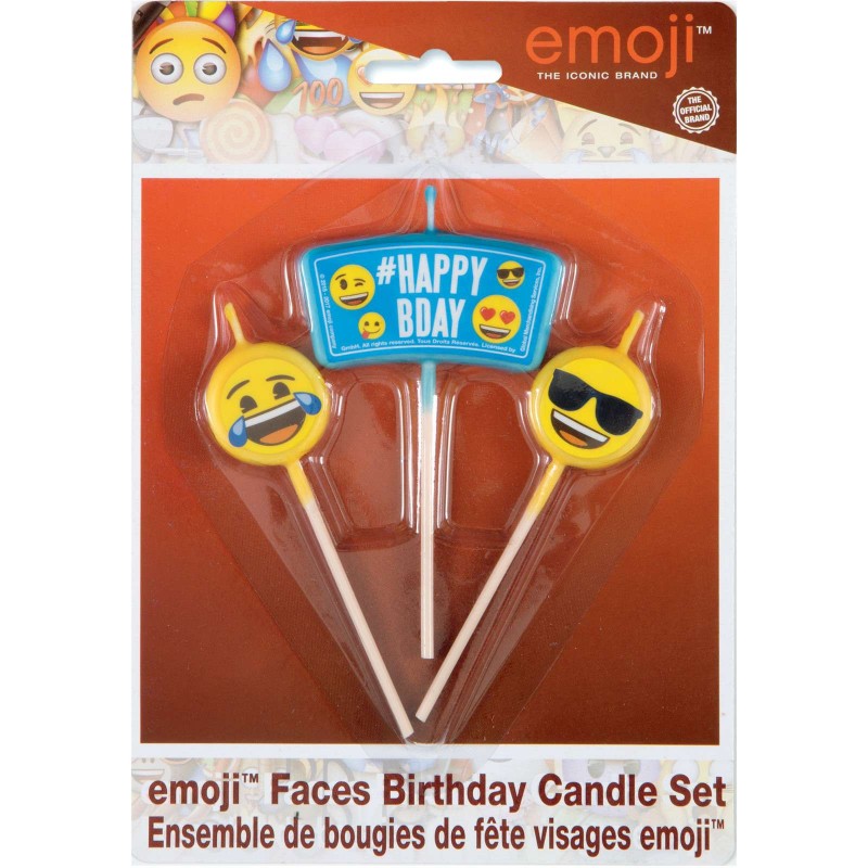 Emoji Birthday Candle Set | Emoji Party Supplies