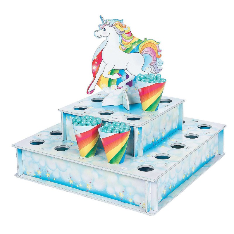 Rainbow Unicorn Treat Stand | Unicorn Party Supplies
