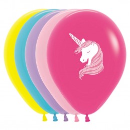 Unicorns Latex Balloons (Pack of 12) | Unicorn Party Supplies