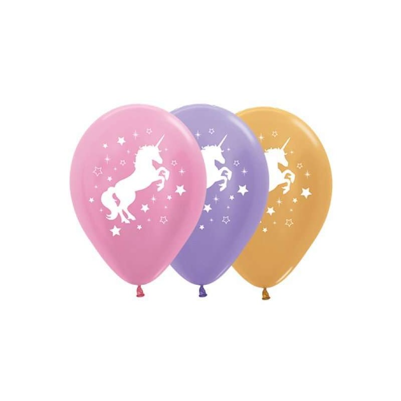 Metallic Unicorn Balloons (pack Of 10) 