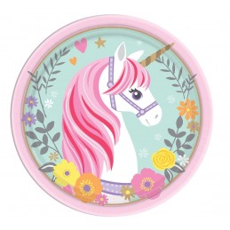 Magical Unicorn Small Plates (Pack of 8) | Unicorn Party Supplies