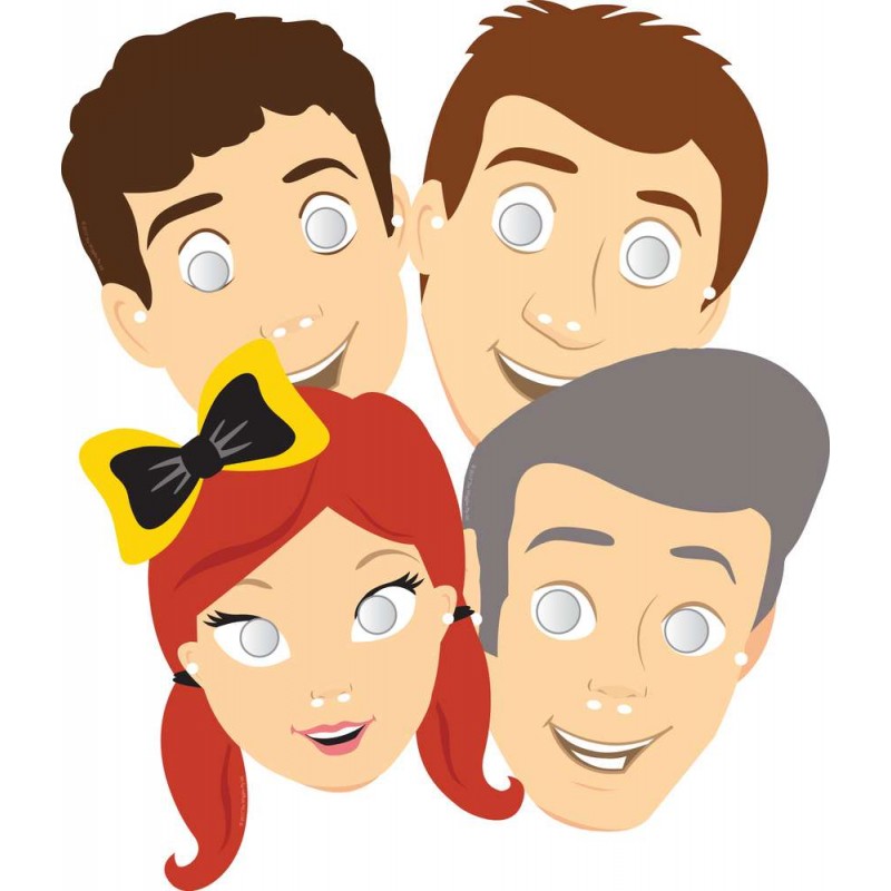 The Wiggles Party Masks (Pack of 8) | Wiggles Party Supplies