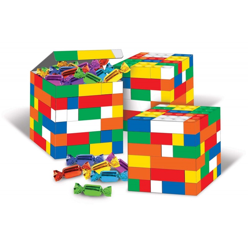 Block Party Favour Boxes (Pack of 6) | Lego Party Supplies