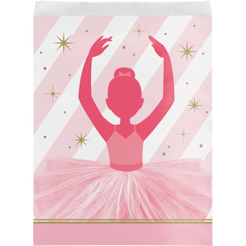 Ballerina Paper Loot Bags (Pack of 8) | Ballerina Party Supplies