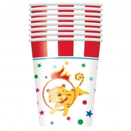 Circus Carnival Paper Cups (Pack of 8) | Discontinued Party Supplies