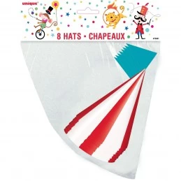 Circus Carnival Party Hats (Pack of 8) | Circus Party Supplies