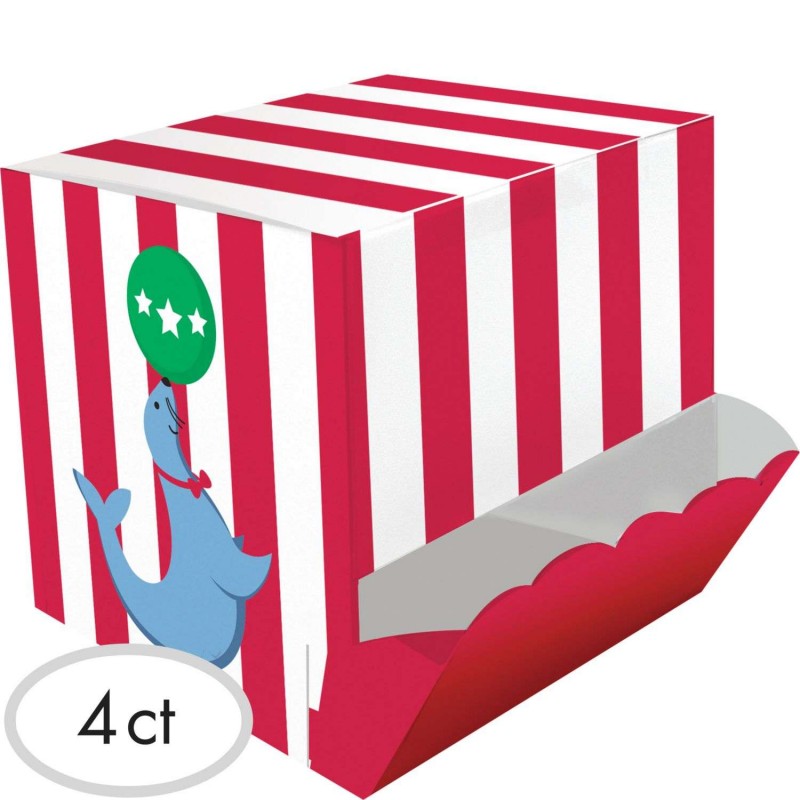 Circus Time Treat Boxes (Pack of 4) | Discontinued Party Supplies