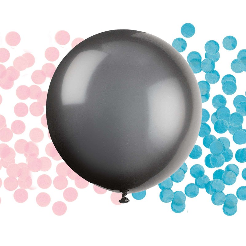 Black Gender Reveal Confetti Balloon Pop Kit Party Supplies Who Wants 2 Party