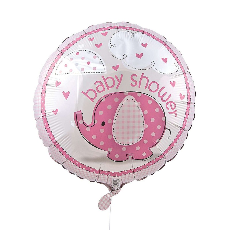 Pink Baby Elephant Baby Shower Foil Balloon | Pink Baby Elephant Party Supplies