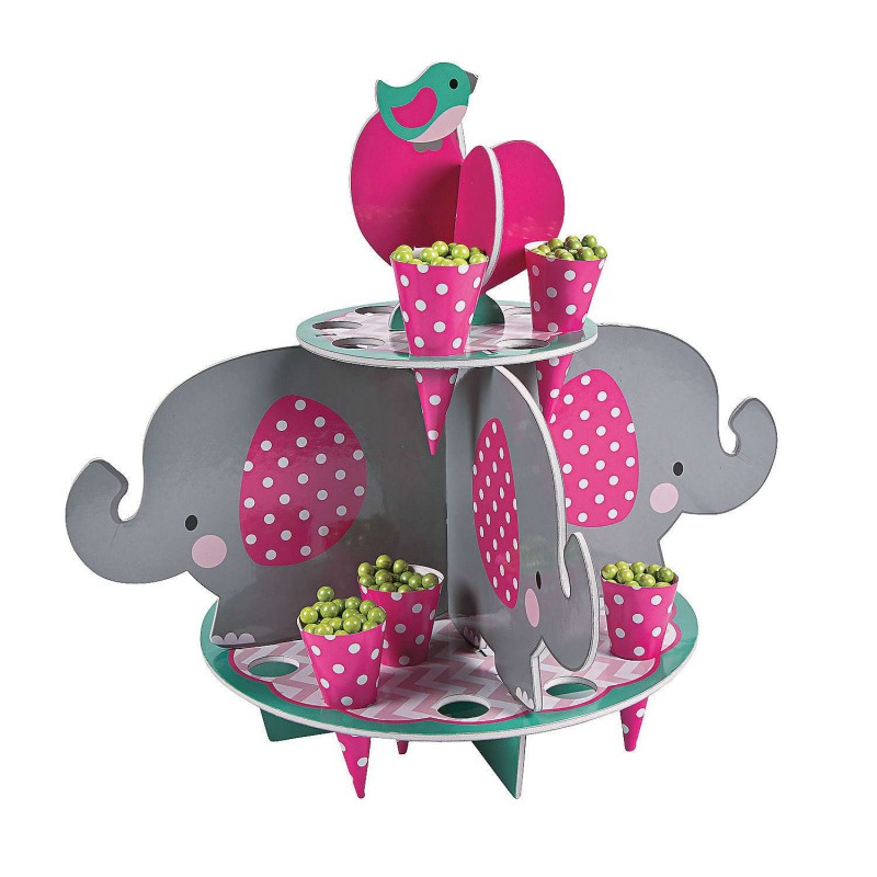Pink Baby Elephant Snack Stand | Pink Baby Elephant Party Supplies