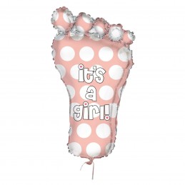 It's a Girl Baby Shower Foot Helium Balloon | Baby Shower Balloons