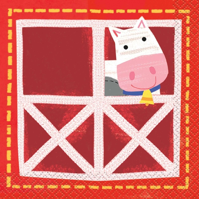 Farm Party Small Napkins (Pack of 16) | Farm Party Party Supplies