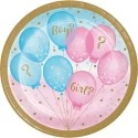 Gender Reveal Balloons Small Paper Plates (Pack of 8)