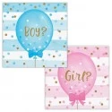 Gender Reveal Balloons Small Paper Napkins (Pack of 16)