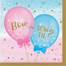 Gender Reveal Balloons Large Napkins (Pack of 16) | Gender Reveal Party Supplies