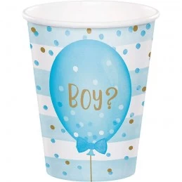 Gender Reveal Balloons Paper Cups (Pack of 8) | Gender Reveal Party Supplies