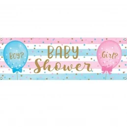Gender Reveal Balloons Giant Party Banner | Gender Reveal Party Supplies
