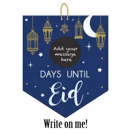 Eid Countdown Chalkboard MDF Sign | Ramadan/Eid Party Supplies