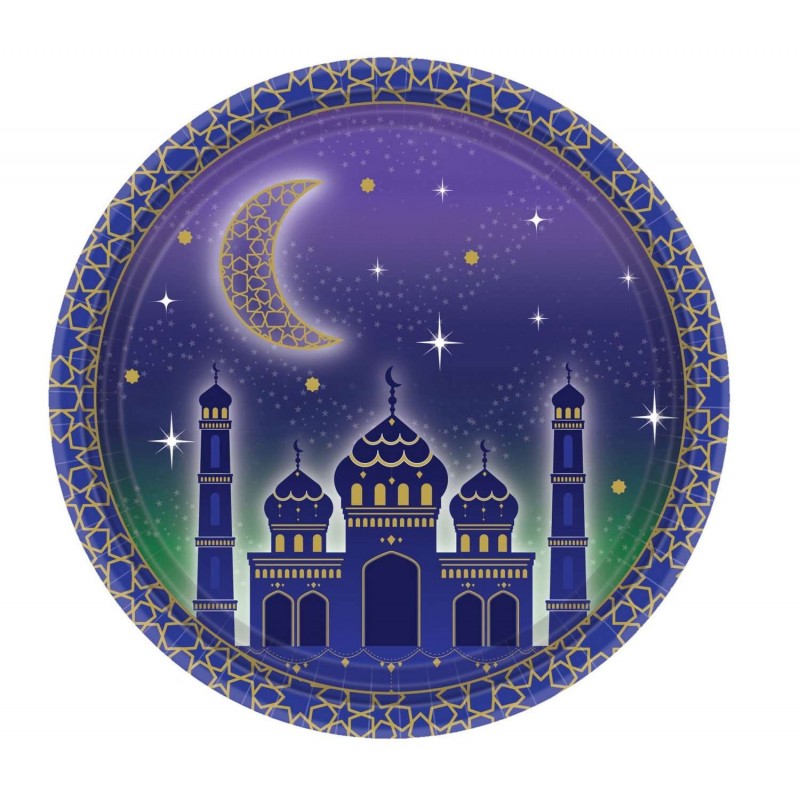 Eid Small Paper Plates (Pack of 8) | Ramadan/Eid Party Supplies