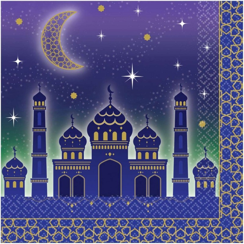 Eid Large Paper Napkins (Pack of 16) | Ramadan/Eid Party Supplies
