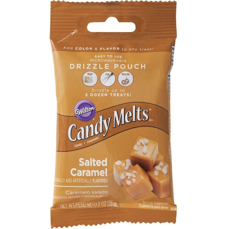Wilton Salted Caramel Candy Melts Drizzle Pouch (56g) | Discontinued Party Supplies