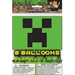 Minecraft Latex Balloons (Pack of 8) | Minecraft Party Supplies