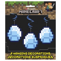 Minecraft Hanging Swirls (Set of 3) | Minecraft Party Supplies