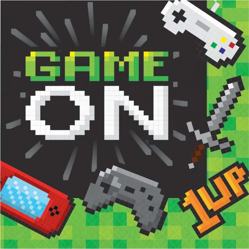 Video Game Party Large Napkins (Pack of 16) Video Game Party Large Napkins (Pack of 16)