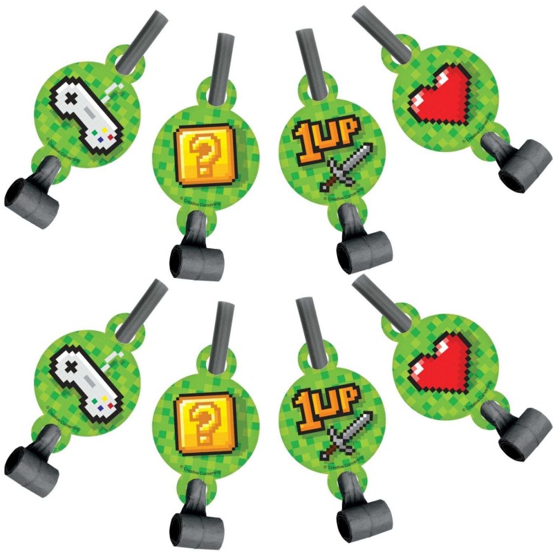 Gaming Party Blowouts (Pack of 8) | Video Game Party Supplies