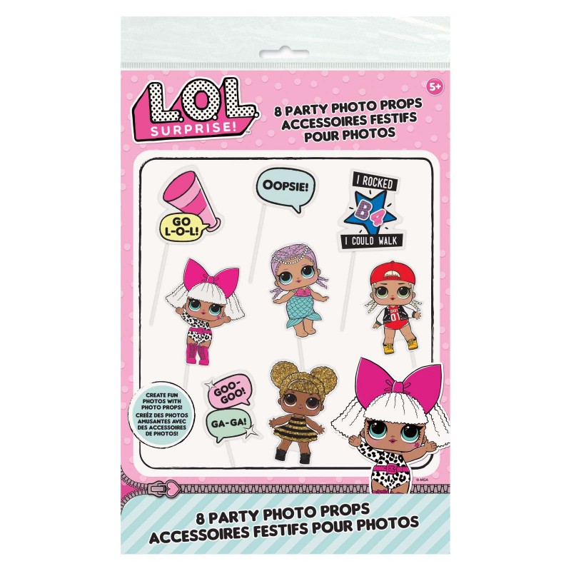 LOL Surprise Photo Booth Props (Pack of 8) | LOL Surprise Party Supplies