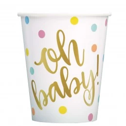 Oh Baby! Baby Shower Paper Cups (Pack of 8) | Oh Baby Party Supplies