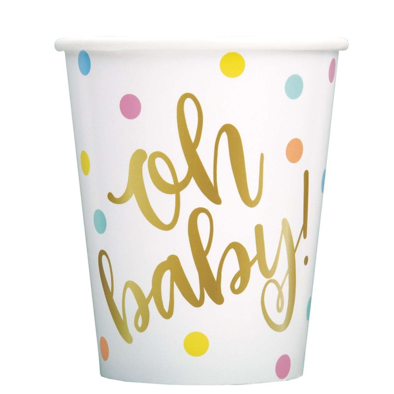 Oh Baby! Baby Shower Paper Cups (Pack of 8) Oh Baby! Baby Shower Paper Cups (Pack of 8)