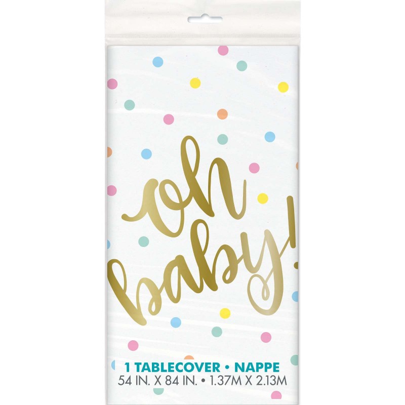 Oh Baby! Baby Shower Plastic Tablecover Oh Baby! Baby Shower Plastic Tablecover