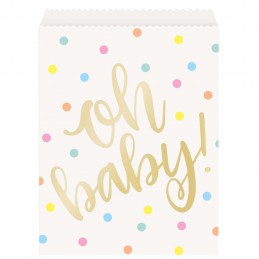 Oh Baby! Baby Shower Paper Bags (Pack of 8) | Oh Baby Party Supplies