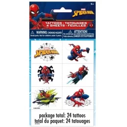 Spiderman Tattoos (Set of 24) | Spiderman Party Supplies