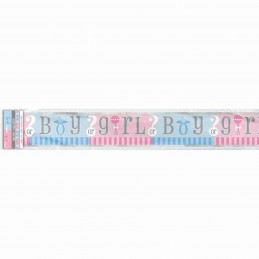 Gender Reveal Foil Party Banner | Discontinued Party Supplies