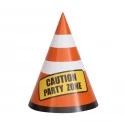 Construction Party Cone Hats (Pack of 8)