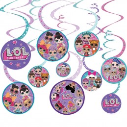 LOL Surprise Hanging Swirls (Set of 12) | LOL Surprise Party Supplies