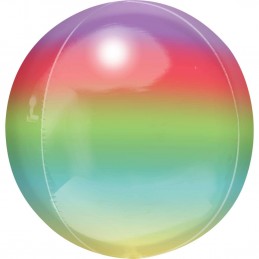 Rainbow Ombre Orbz XL Balloon | Rainbow Party Supplies
