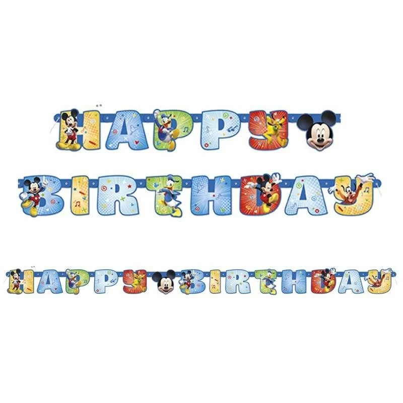 Mickey Mouse Birthday Jointed Banner | Mickey Mouse Party Supplies
