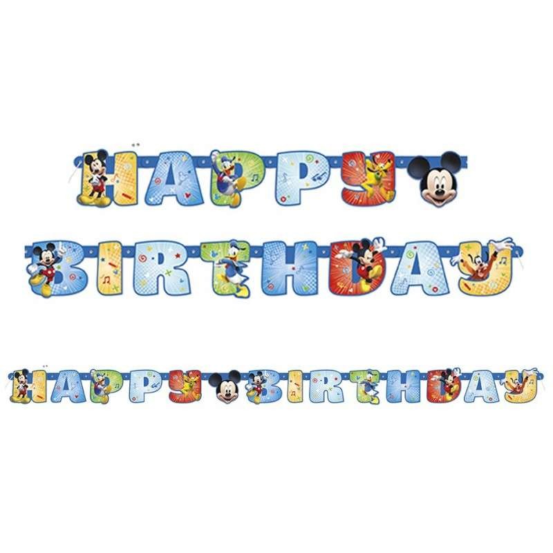 Mickey Mouse Birthday Jointed Banner Mickey Mouse Birthday Jointed Banner