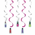 Spa Party Swirl Decorations (Set of 5)