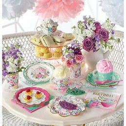 Floral Tea Party Tiaras (Pack of 4) | Discontinued Party Supplies