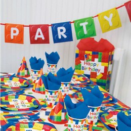 Block Party Cupcake Picks (Pack of 12) | Lego Party Supplies