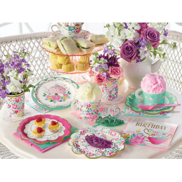 Floral Tea Party Favour Bags (Pack of 12) | Floral Tea Party Party Supplies